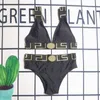 Bikinis Womens Badeanzug mit Briefen Sommer Mode Badebode Lady Rückenlose Badeanzüge