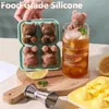 Ice Cream Tools Ice Cube Tray Cute Teddy Bear Ice Cube Made Mold Splash en Koelmiddel met container gemakkelijk om te losmaken Q240425