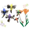 PC Outdoor Garden Decoration Vibration Solar Power Dancing Flying Butterflies Hummingbird Toys For Kids A