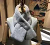 2022 Luxury Brand Fashion Fashion Soft Women Faux Rabbit Fur Collar C Scarpe Plance Nec plus chaude Châle d'hiver Wrap Femme Muffler29312812187126