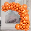 Party Decoration Matte Orange Balloon 107pcs Birthday Deco Celebration Decor Theme Event Indoor Supplies