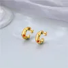 Orecchini per borchie classiche gioielli di lusso c forma cz orecchini per donne e uomini in acciaio in acciaio di alta qualità per coppia di regali