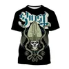 Men's Polos Summer Male Ghost Band Horror 3d Printed T-Shirt Fashion Fun Hip Hop Personality Street Baggy Plus Size O Neck Short Sleeve TopL2404