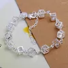 Bracelets de liaison Silver Color Zircon Bracelet Bijoux de mode de mariage Classic Gift pour femme Good Quality Factory Prix Wholesale