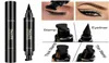 Double Head Stamp Wing Eyeliner Pen Black Liquid Eye Liner Pennor Vattentäta naturliga lätt att bära CMAADU Makeup Pencils1147599