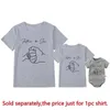 Rompers père et fils famille des chemises assorties coton papa et moi enfants t-shirt bébé cornets parfaits cadeaux pour les pères fête des tenues de famille d240425