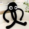 Plush Dolls Kids Companion Doll Cushion Long Arm Long Leg Octopus Plush Toy Funny Black Briquette Ragdoll PillowL2404