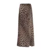 Skirts Zipper Half-opening Skirt Sheath Leopard Print High Waist Fishtail Maxi For Women Elegant Floor Length Party Prom