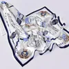 100 Silk Square Scarf For Women 65x65cm Vackert designmönster Tryckt lyxigt elegant Kerchief -näsduk Real 240417