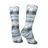 Chaussettes masculines aquarelle de neige de neige chaussette de paysage masculin femmes basester bases personnalisables sweetshirt