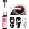 5ml Liner metálico Pintura de pintura de unha cromo rosa ouro super espelho super brilhante Efeito desenho francês Gel Nailtvarnishish