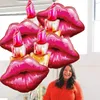 Feestdecoratie 8 stks gigantische rode lippenstift ballon lippen ballen bruiloft make -up thema meisjes valentijnsdag verjaardag bruidsdecor