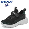 Casual Shoes Bona 2024 Designers Mesh Kids Sneakers Andningsbara pojkar som inte glider flickor Zapatillas Walking Footwear