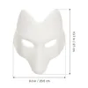 Masques de fête Masque Masquerade Costume Halloween Cosplay Cat Cat Diy Animal blanc Eye Wolf Face Thérian Half Paper Japonais 2024425