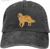 Ball Caps Golden Haured Dog Baseball Cap de baseball Denim Coton Ball Coton lavé à la mode adaptée aux femmes Q240425