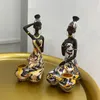 Смола Northeuins Strain Black Woman Candlestick African Exotic Statues Art Lady Cevernes для интерьера декора настольные аксессуары объект 240416