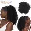 Wigs Clip Ins Human Human Prawstring Ponytail Extension