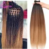 Refined Hair Pre stretched EZ Braid Synthetic Ombre Brown Light Braids s Senegal Twist Yaki Straight Crochet 240410