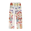 Zach Ailsa Spring Product Womens Fashion Polo Collar Långärmad tryckt skjorta Pyjamas stil Hög midjebyxor Set 240422
