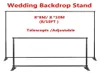 Party Decoration 108m High Wedding Backdrop PipeStand With Heavy Base Adjustable Curtain Frame Po Banner Stand7621300