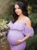 Maternity Dresses Maternity Sling Off Shoulder Lace Dress Pregnant Women Sexy Photo Shoot Photography Props Pregnancy Summer Baby Showers Clothing