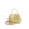 Weiche Textur Cowhide Gold Button Handtasche Stadt Laden Mini Größe Mode vielseitig ein Schulter -Cross -Body -Bag Damen