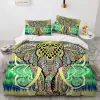 SET 200x200 Bianchetti da letto Set King Size Home Textile Copertina piumino Pillowcase Dekbedovertrek Elephant Boemian Style Copertina di copertina Boho Hot