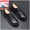 Casual Shoes Mens Luxury Fashion Party Nightclub Dress Platform Lace-up Tassels Oxfords Shoe Young Gentleman Footwear Zapatos