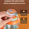 Bottiglie d'acqua 600 ml di bottiglia carina per bambini Coppa Sippy con drink per bambini portatili portatili esterni a perdita di paglia