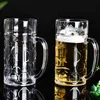 Tumblers 1 st 500 ml/1000 ml kreativ transparent plastvatten kopp stor kapacitet anti-fall öl hemmakontor bar te juice kaffemuggar h240425