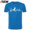 Heren t shirts merk mannen afdrukken papegaai kaketoo vogel hartslag levenslijn korte mouw jongen casual homme tops tees plus size