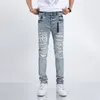 Man Jeans Designer Jeans Purple Jeans Brand Skinny ksubi jeans slim fit luxury hole Ripped Biker pants