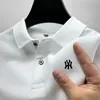 Zomer Polo Fashion Men Casual Business Flip Collar Comfortabele korte mouw T -shirt Top Hoge kwaliteit 240423