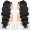 Monixi Synthetic Long Wavy Ponytail Hairtring Clip em Hairpiece Black Wave para mulheres 240419