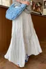 Signe 6 colori 2024 Summer femminili Wonkle Long Women High Elastic Waist Skirt A Line Womens (S6623)