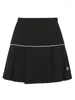 Faldas pastel gótico letra alta bordado bordado retro mini mínimo corta fondos streetwear gimnasio y2k falda plisada
