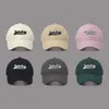 Guiones de bolas Cartas de color sólido Sombreros de bordado para mujeres Capilla de béisbol al aire libre Ajustable Snapback Snapback Sun Sun J240425