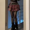 Корейская японская сладкая одежда готическая панк -юбки Y2K Streetwear темная эстетика плиссированная бальная платья для пледа.