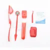 8pcs/saco dentes dentários kits ortodônticos Cuidador oral Cuidador de clareamento Tool Terne Interdental Brush Flets Mirror de cera 5 cores