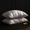 Poduszka DreamReal 2pcs Down Pillow ze 100% bawełnianą obudową białą gęś/poduszka z piór 5 -gwiazdkowa poduszka standardowa królowa szybka odbicie