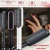Curling Irons Straight and curler professional straight hair machine brush ceramic dry and wet constant temperature curling tools Q240425