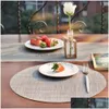 Decoration Accessories Table Plastic Other Pvc Dining Mat Round Placemats Heat Insation Non-slip Placemat Dish Bowl Tableware Pads D Ot6do ware