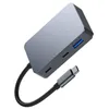 Hub USB-C com PD 100W Carregamento versátil 5 em 1 USB 3.0 Tipo C Adaptador multi-divisor PD100W Rápido para Windows