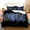 Conjuntos 3D AC DC Music Bedding Sets Tampa de edredão Conjunto com travesseiro Twin Full Queen King Campo de cama de cama de cama