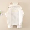 One-Pieces AYNIGIELL Winter Baby Jumpsuit Thick Warm Infant Hooded Inside Fleece Rompers Newborn Boy Girl Overalls Outerwear Baby Sets