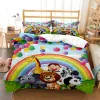 sets Cute Jungle Animal cartoon printed bedding for children Queen bedding set Soft and comfortable Customized King size bedding set