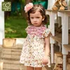 Vestidos de menina Labi Baby Flower Dress for Girls elegante para criança vestido de verão Floral Crianças Roupas de festa Festival Princesa Clothingl2404