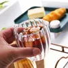 Gobelets rayés à double paroi haute borosilicate verre tasse de thé résistant à la chaleur jus de lait de lait whisky whisky expresso h240425