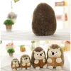 Animaux en peluche en peluche 17cm dessin animal simulé jouet en peluche PP PP Coton Hedgehog Doll Soft Baby Bedroom décorer pour un joli cadeau d'anniversaire