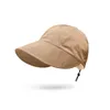 Visors Summer Sun Hat Foldable Wide Brim Women Bucket Girl Lady UV Protection Adjustable Outdoor Beach Panama Caps Cap